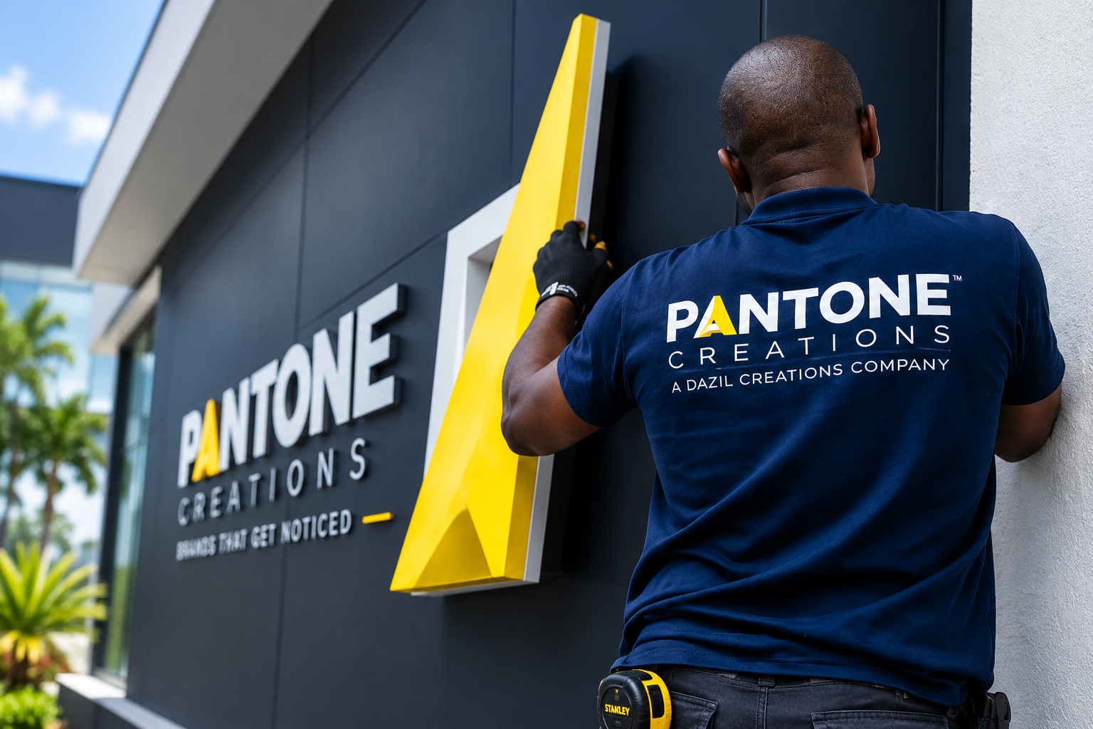 Pantone Creations professional signage installation