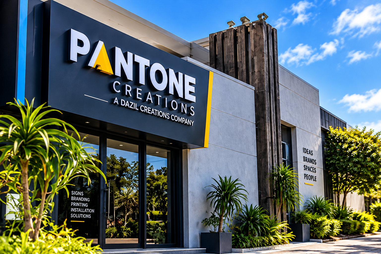 Pantone Creations building and signage