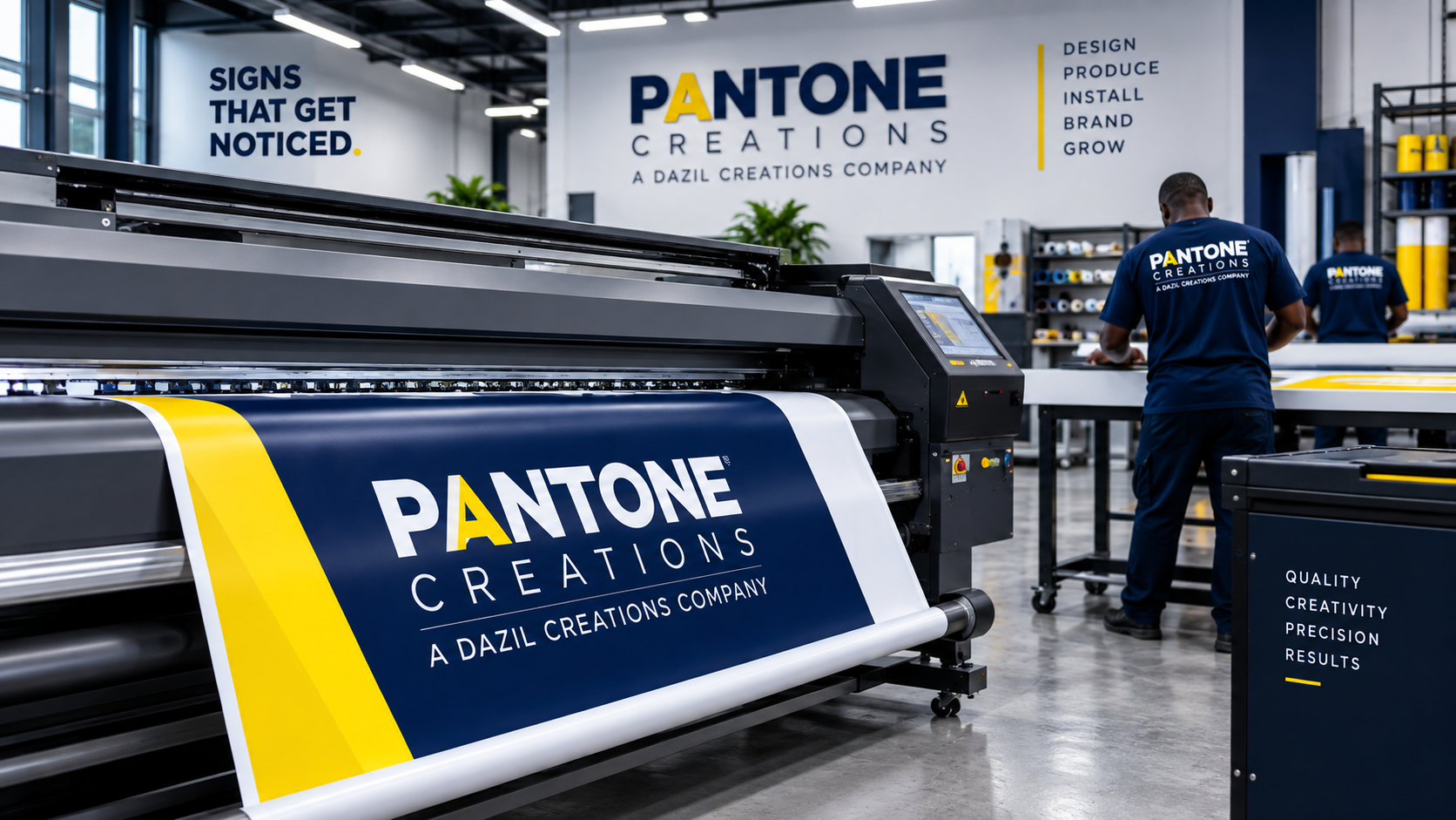 Pantone Creations Midrand facility and signage production
