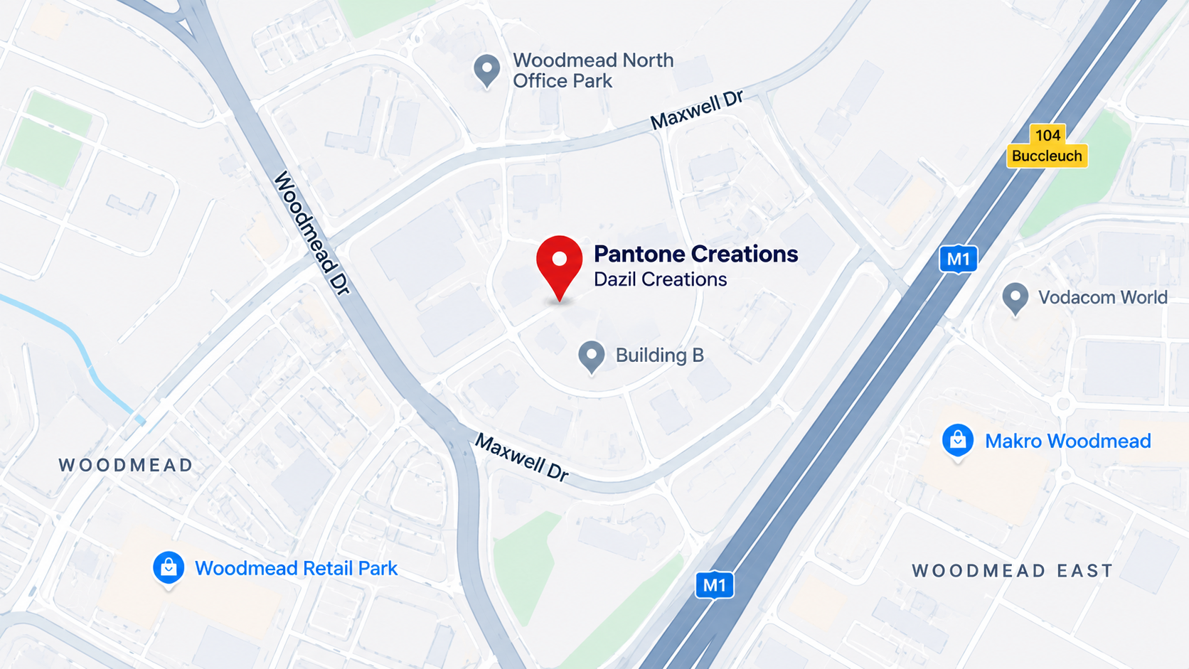 Pantone Creations location map